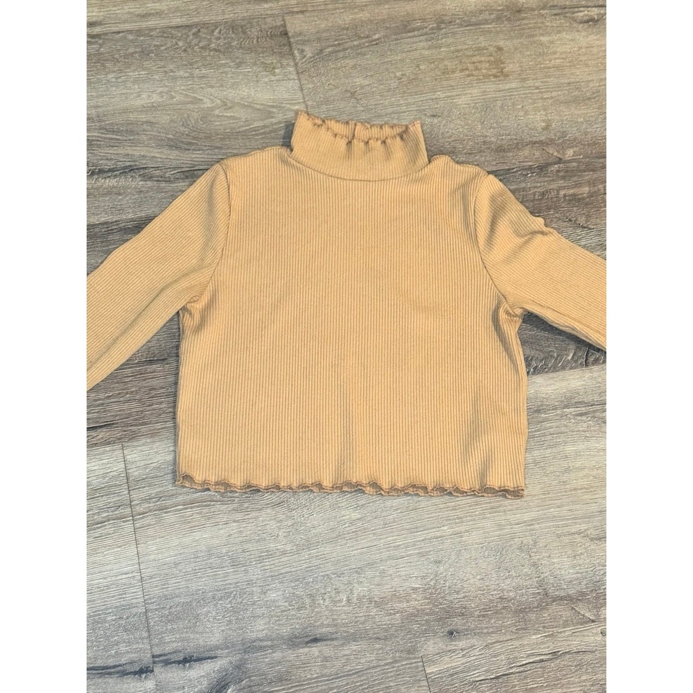 Aerie Ribbed Turtleneck Tan Size Small - Picture 4 of 8